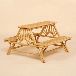 Children's rattan <b>table</b> <b>and</b> <b>chair</b> set, Children's furniture, Children's game <b>table</b>, - Product Image 1