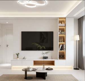 BALOM Customized <b>TV</b> Rack Pine Wood and Plywood Classic Living Room <b>Stand</b> with Solid MDF Home Furniture for <b>Small</b> House - Product Image 2