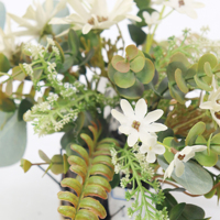 Vente chaude Automne-Couleur Artificielle Bambou En Pot Chrysanthème Mixte Mini Maison Vase Plantes Décoratives pour la Fête Des Mères Pâques