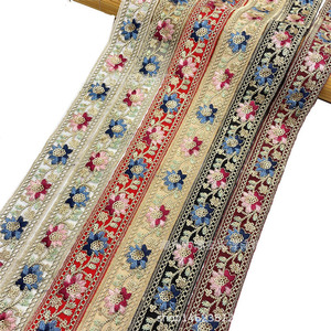 Encaje de lentejuelas de estilo étnico de 3,5 cm al por mayor, encaje bordado de malla Eugenia para mujer, encaje decorativo en puños y cuello - Product Image 1