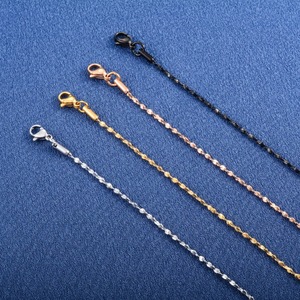 Collier délicat pour femme, chaîne en acier inoxydable scintillante, accessoires de bijoux pour le cou, ras-de-cou pour dames, cadeau DIY - Product Image 2