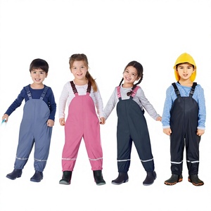 Pantalon <span class=keywords><strong>de</strong></span> <span class=keywords><strong>pluie</strong></span> imperméable personnalisé pour enfants, vêtements <span class=keywords><strong>de</strong></span> <span class=keywords><strong>pluie</strong></span> en PU-Polyester, salopette imperméable pour enfants, pantalon <span class=keywords><strong>de</strong></span> <span class=keywords><strong>pluie</strong></span> unisexe - Product Image 4