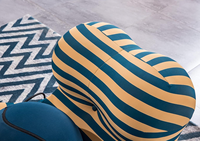 Fauteuil Canapé Moderne de Haute Qualité, Confortable, sans Structure, en Tissu à Forme Carrée Compresse. Comprend un Repose-pieds et une Expédition Pratique.