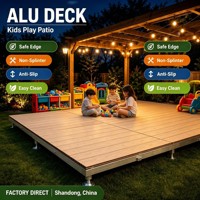Plancher en WPC réglable en hauteur sur mesure |   Pour plateformes de maisons conteneurs, scènes, jardins et piscines