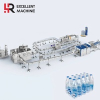 Línea de Embotellado de Agua Totalmente Automática 3 en 1, Sistema Completo de Producción de Enjuague, Llenado y Tapado de Botellas PET
