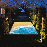 Écran de sol interactif à LED P2.5/P2.976/P3.91 intérieur/extérieur, luminosité 2000 cd, HDR 8K, lisible en plein soleil pour mariages