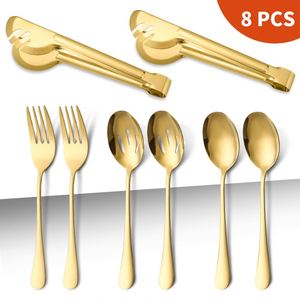 Multi-Purpose Stainless Steel Dinner Knives Set Includes <b>Fork</b> Spoon Strainer with Steak Clip for Cross <b>Border</b> Source Serving - Product Image 1