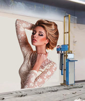 Máquina de Pintura Mural Industrial de Inyección de Tinta UV 5D con Tanque de Tinta Recargable, Compatible con Impresión DX7/XP600 y Múltiples Boquillas