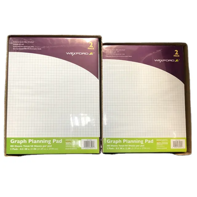 Wholesales Graph Planning Pad 50 sheet Quad Ruled Suitable For School Office Home