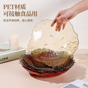 จานผลไม้รูปดอกไม้พลาสติกหลากสีสำหรับงานปาร์ตี้ - Product Image 2