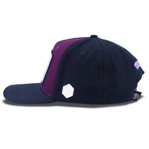 Casquette de baseball pour jeunes en coton violet avec patch tissé personnalisé TCAP à 5 panneaux - Product Image 2