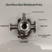 Accessoires pour machine de remplissage 304 : Vanne rotative trois voies pour pâtes et liquides, Vanne trois voies pour liquides, Buse de décharge, Cylindre