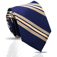Fabricant de cravates en gros, cravates en soie micro-tissée personnalisées, cravates en polyester rayées de luxe pour hommes