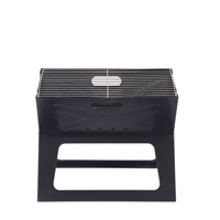 Barbecue portable multifonctionnel pliable pour camping en plein air, réchaud à charbon de bois pour brochettes, idéal pour plusieurs personnes