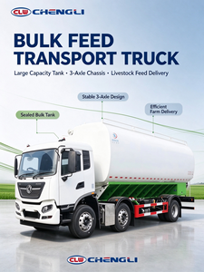 รถบรรทุกขนส่งอาหารสัตว์ขนาดใหญ่ Dongfeng 6x4 สำหรับงานหนัก  ความจุสูง สำหรับฟาร์มปศุสัตว์  ปรับแต่งได้ทั้งพวงมาลัยซ้าย/ขวา - Product Image 1