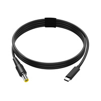 Cable de Carga Rápida USB 3.1 Tipo-C Macho a Hembra DC 5.5X2.5mm 0.2m, Trenzado de PVC, Cobre Puro, 3A, para Teléfono Móvil IOS, Cámara, Banco de Energía