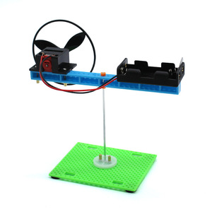 Kit de experimentos científicos con alas giratorias para niños, modelo de juguete educativo de plástico para bricolaje con ventilador a pilas y soporte base - Product Image 2