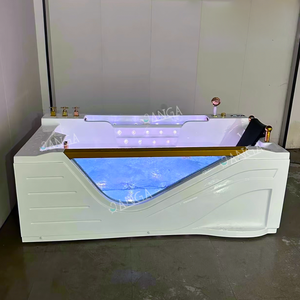 Whirlpool Rechteck Wasserfall Badewanne Luxus Whirlpool Acryl Indoor Spa Badewannen mit <span class=keywords><strong>TV</strong></span> - Product Image 2