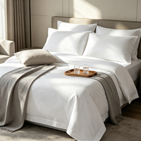 Parure de lit d'hôtel en coton ChamXue, housse de couette blanche, drap plat, drap-housse, taie d'oreiller, linge de lit d'hôtel de luxe