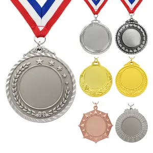 Madalya madalyon boş düz Vollleyball altın gümüş bakır tekvando Judo armbadminton Badminton maraton Metal özel madalya