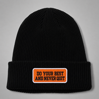 Bonnet en tricot côtelé épais avec logo personnalisé brodé pour équipes sportives et articles promotionnels de marque – Commande en gros