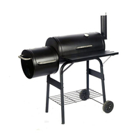 Vente en Gros Professionnel Vertical Double Foyer Déporté Charbon de Bois Fumoir Barbecue Grill