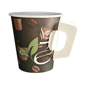 Gobelets en carton jetables personnalisables à paroi simple de 9 oz avec poignées, pour thé, café et soupe – Meilleure vente - Product Image 5