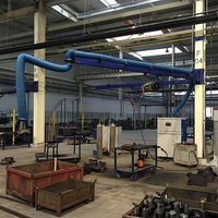 Extracteur de fumées de soudage mobile HEPA H13 avec revêtement PTFE, capte les fumées et les poudres provenant de la soudure, de la découpe, du meulage et de la soudure robotisée