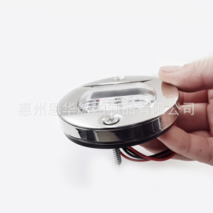 Led Stainless Steel Boat Stern Light 12V Round Navigation Signal Light For <b>Yachts</b> Boats - Product Image 3
