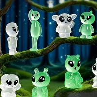 Mini-ornements lumineux d'elfes extraterrestres, micro-paysages, accessoires de décoration DIY pour enfants
