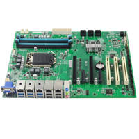 Carte mère industrielle directe d'usine, compatible avec Intel Xeon E3 1200, jusqu'à 64 Go, 5 LAN, 6 SATA pour PC industriel