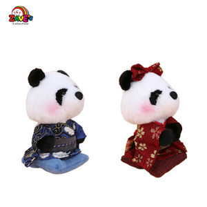 Zaves Plushie Doll Custom 4.75 Inches Seated <strong>Panda</strong> <strong>Plush</strong> Soft Doll Keychain Pendant <strong>Cute</strong> &amp; Small Kimono Accessories - Product Image 6