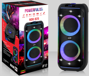 Altavoz Portátil de Doble Woofer de 8 Pulgadas y 40 W de Potencia, Sonido HiFi para Karaoke y Fiestas al Aire Libre, Reproductor de <span class=keywords><strong>Música</strong></span> Inalámbrico NDR-825 - Product Image 6