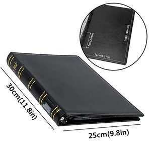 <span class=keywords><strong>Album</strong></span> per Monete in Pelle PU con 4 Anelli, Raccoglitore per Monete con Custodia Protettiva - Product Image 2