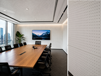 Panneau mural et de plafond perforé en MDF mélaminé sablé moderne, diamètres 5mm-9mm, E0, résistant à l'humidité, pour meubles