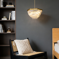 Lustre LED personnalisé pour décoration intérieure, design moderne en verre pour hall d'hôtel, escalier, luminaire suspendu