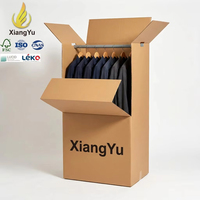 Boîte de rangement en carton double paroi robuste sur mesure avec barre de suspension métallique pour vêtements, déménagement et stockage, grand carton d'expédition