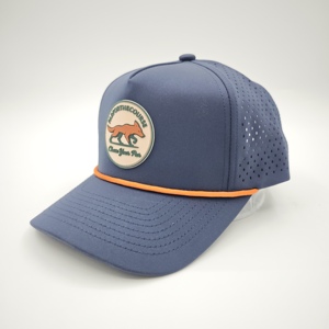 Casquettes de baseball et chapeaux de golf ajustables à 5 panneaux avec logo personnalisé, patch en caoutchouc, imperméables, en tissu Dobby Dot Argyle, avec couleurs personnalisées - Product Image 3