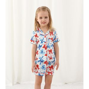 Conjunto de Pijama Personalizado para Niños Pequeños, Viscosa de Bambú, Camisa con Botones, Pantalones Cortos, 2 Piezas, Suave, con Bolsillos, 2-5 Años - Product Image 3