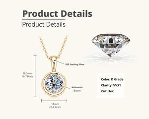 Pendentif en argent sterling 925 avec moissanite au design minimaliste et de niche, chaîne de clavicule pour femme, bijoux d'usine en gros transfrontalier - Product Image 5