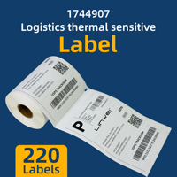 5 rouleaux d'étiquettes d'expédition thermiques extra larges compatibles Dymo Labelwriter 1744907 (non compatibles avec Dymo 550 / 5XL)