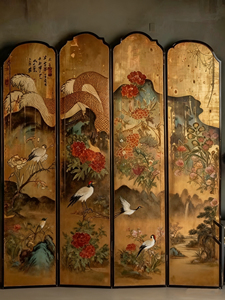 Divisori per Stanze Sationscreens in Legno Massello, Paravento Tradizionale Pieghevole per Soggiorno e Camera da Letto, Modello Antico 35412 - Product Image 2