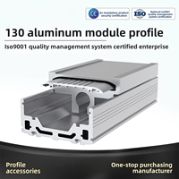 Système d'équipement linéaire automatisé CNC avec rail coulissant modulaire semi-fermé entièrement enveloppé en profilé aluminium 6063 de 130 mm de large
