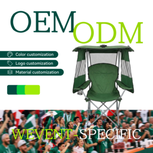 Chaise pliante verte avec auvent, confortable et légère, pour événements, camping et salle de sport, MOQ 200 commandes en gros - Product Image 1