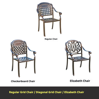 Ensemble de table et de chaises de jardin en aluminium moderne et simple pour 8 personnes, imperméable, durable et confortable pour la terrasse, le jardin, le balcon