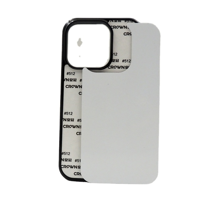 New Arrive Soft Rubber 2D Blank Sublimation Mobile Phone Covers for iphone 14 Pro ,Diy Printing Phone case with Metal Sheet