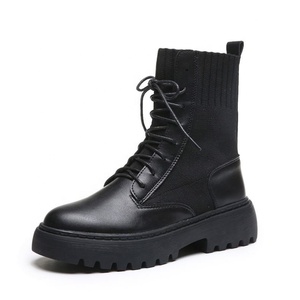 Bottes courtes à lacets pour femmes, style western, à bout fermé, à semelle épaisse et talon large, pour l'été et l'automne – Meilleures ventes - Product Image 5