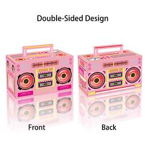 Huancai 80s 90s Novelty <strong>Boom</strong> Favor Box Retro Radio Cassette Candy Treat Boxes Paper Gift Goody Box for Hip Hop Party Supplies - Product Image 2