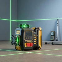 Niveau laser de précision industriel personnalisable DIY, classe 2, 12 lignes, lumière verte, batterie Li-Ion, auto-nivelant, pour la construction, réglable