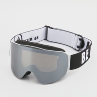 Masque de ski sans monture, double couche, anti-buée, lentille PC, protection UV400, coupe-vent, résistant aux rayures, pour sports de neige et entraînement en extérieur
